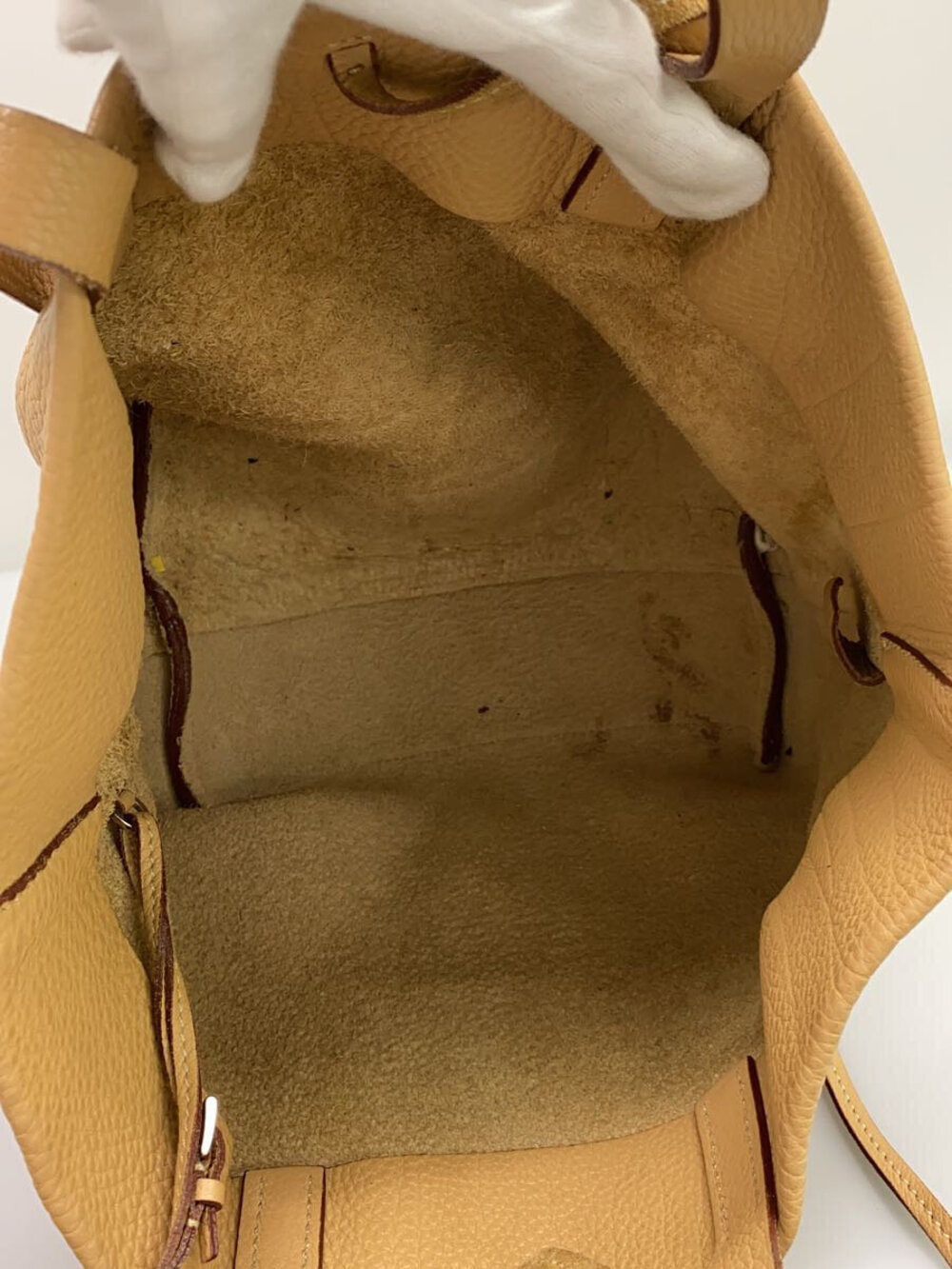 Prada Tote Bag Leather Beige Cream - Picture 6 of 8